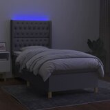  box spring s madracem LED svjetlosivi 80x200 cm tkanina | shoptok.hr