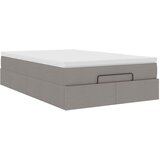  Otomanski okvir kreveta s madraca smeđesivi 120x200cm tkanine | Eponuda.com