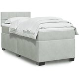 vidaXL Box spring krevet s madracem svjetlosivi 80 x 200 cm baršunasti Cijene