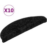 vidaXL Preproge za stopnice 10 kosov 56x17x3 cm črne, (21061077) | Shoptok.si