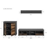 MID.YOU Dnevni Regal Jam, Videz Starega Lesa, 3-Delni | Shoptok.si