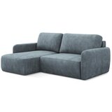 Makamii Prljavo plava sklopiva/s prostorom za odlaganje kutna garnitura od šenila (s lijevim kutom/s ležaljkom) Lilo – | shoptok.hr