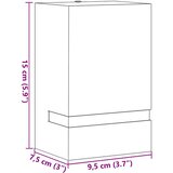  Vanjska zidna svjetiljka crna od nehrđajućeg čelika 9.5 x 7.5 x 15 cm | shoptok.hr