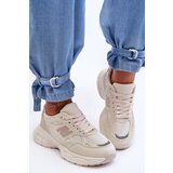 FG2 Fashionable Women's Mesh Sneakers Beige Venice | ePonuda.com