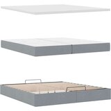 vidaXL okvir kreveta s madracima svijetlosivi 200x200cm od tkanine | shoptok.hr