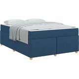  Konstrukcija postelje z vzmetnico Modra 140 x 200 cm blago, (5000126701) | Shoptok.si
