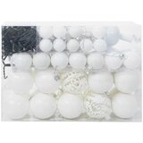 Set Božićnih Ukrasnih Kuglica 61 pcs Bijelo Plastika | shoptok.hr