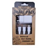 Max Mobile KUĆNI ADAPTER USB TR-219 2.4A+ 3u1 KABEL | shoptok.hr