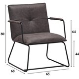 MID.YOU FOTELJ, antracit kovina, tekstil | Shoptok.si