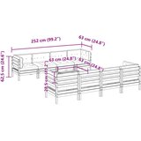  9-dijelni set vrtnih sofa s jastucima od impregnirane borovine | shoptok.hr