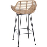  Barski stol 2 pcs Naravna 55 x 52 x 92 cm Ratan in železo, (5000092564) | Shoptok.si