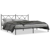 Maison Chic Kovinski Posteljni okvir - Dvoposteljna postelja - Zakonska postelja z vzglavjem črn 183x213 cm, (21692555) Cene