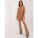 Fashion Hunters Off-the-shoulder camel knitted dress cijene