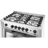 Hendi Gasni šporet - 5 gorionika sa električnom rernom, Kitchen Line, Srebrna, 230V/2900W, 14,3kW, 900x653x(H)900mm | Eponuda.com