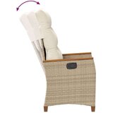  Ležeči vrtni stol z blazino Bež in smetanova 64 x 57,5 x 112 cm, (5000285765) | Shoptok.si