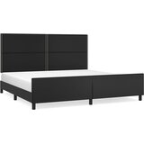 Maison Chic Posteljni okvir - Dvoposteljna postelja - Zakonska postelja z vzglavjem črn 200x200 cm umetno usnje-J5891, (21768408) | Shoptok.si