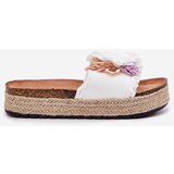 Boto Women's sandals with flowers platform with weaving white Zenvanis | ePonuda.com