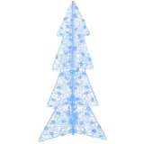 vidaXL Božično drevo med 100 LED Modra 120 cm Akril | Shoptok.si