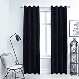 vidaXL Zavjese za zamračivanje 2 kom bar&scaron;unaste crne 140 x 225 cm cijene