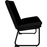  Klupa crna 100 x 75 x 76 cm od tkanine - Crna | shoptok.hr