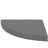  Plutajuće kutne police 4 kom sjajne sive 35 x 35 x 3,8 cm MDF | shoptok.hr