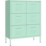 vidaXL Omarica s predali mint zelena 80x35x101,5 cm jeklo | Shoptok.si