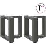  Noge za klubsko mizico v obliki črke T 2 kosa antracit 30x25x(30-31) cm jeklo | Shoptok.si