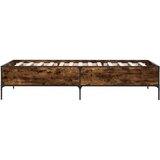  Okvir kreveta boja hrasta 75 x 190 cm konstruirano drvo i metal | shoptok.hr
