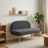  Oblikovana klupa s naslonjačem Tamnosiva 110 x 60 x 76 cm | shoptok.hr