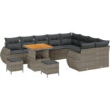12 Vrtna sedežna garnitura z blazino 12 pcs Siva 80 x 80 x 71 cm, (5000020491) | Shoptok.si