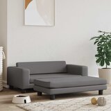 Krevet za pse s produžetkom sivi 100 x 50 x 30 cm umjetna koža Cijene