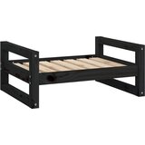  Krevet za pse crni 65,5x50,5x28 cm od masivne borovine | shoptok.hr