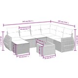  8-dijelni set vrtnih sofa s jastucima bež od poliratana | shoptok.hr