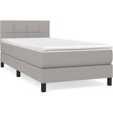  s oprugama i madracem svjetlosivi 100x200 cm od tkanine | shoptok.hr