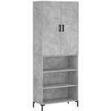 vidaXL Visoka komoda betonsko siva 69,5x34x180 cm inženirski les, (20807700) | Shoptok.si