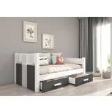 ADRK Otroka postelja BIBI z vzmetnico in predali 180x80 cm - BELA-ANTRACIT | Shoptok.si