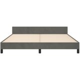  Okvir za krevet s uzglavljem tamnosivi 180x200 cm baršunasti | shoptok.hr