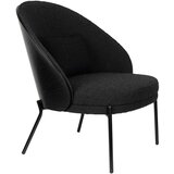 Dutchbone Črn fotelj iz tkanine bouclé Rodin – | Shoptok.si