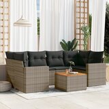  The Living Store Vrtna sedežna garnitura 7-delna z blazinami siv poli ratan - Vrtna Sedežna Garniture, (21451003) | Shoptok.si