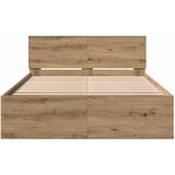  Krevetna konstrukcija Umjetnički hrast 193 x 125 x 70 cm | shoptok.hr