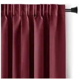 Bordo rdeča zatemnitvena izolacijska zavesa 140x270 cm Pleat –