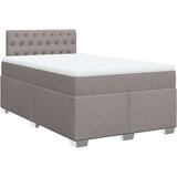 vidaXL Krevet s oprugama i madracem smeđesivi 120 x 190 cm od tkanine | shoptok.hr