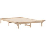  Krevetna konstrukcija s bočnim stolovima Prirodna 160 x 210 cm | shoptok.hr