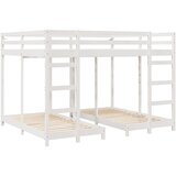  Trokatni krevet Bijelo 160 x 200 cm Čvrsto borovo drvo | shoptok.hr