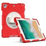 NIKCORP Ovitek za iPad 10.2 (2021/2020/2019), oklepljen s 360° vrtljivim stojalom, ročajem in zaščito pred udarci, rdeč, (5000139259) | Shoptok.si