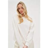 Marisse Women's Sweatshirt L-Bl-4612 Off White Cene