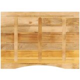 vidaXL Mizna plošča ukrivljena 100x80x2,5 cm trden mangov les | Shoptok.si