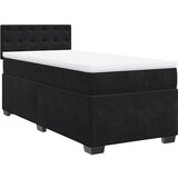 vidaXL Box spring postelja z vzmetnico črna 90x200 cm žamet, (21306464) | Shoptok.si