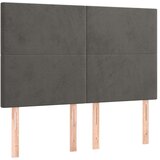  Posteljni okvir z vzglavjem temno siv 140x200 cm žamet, (20788306) | Shoptok.si