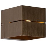 QAZQA Smart wandlamp donkerbrons 9,7 cm incl. LED - Transfer Groove Cene